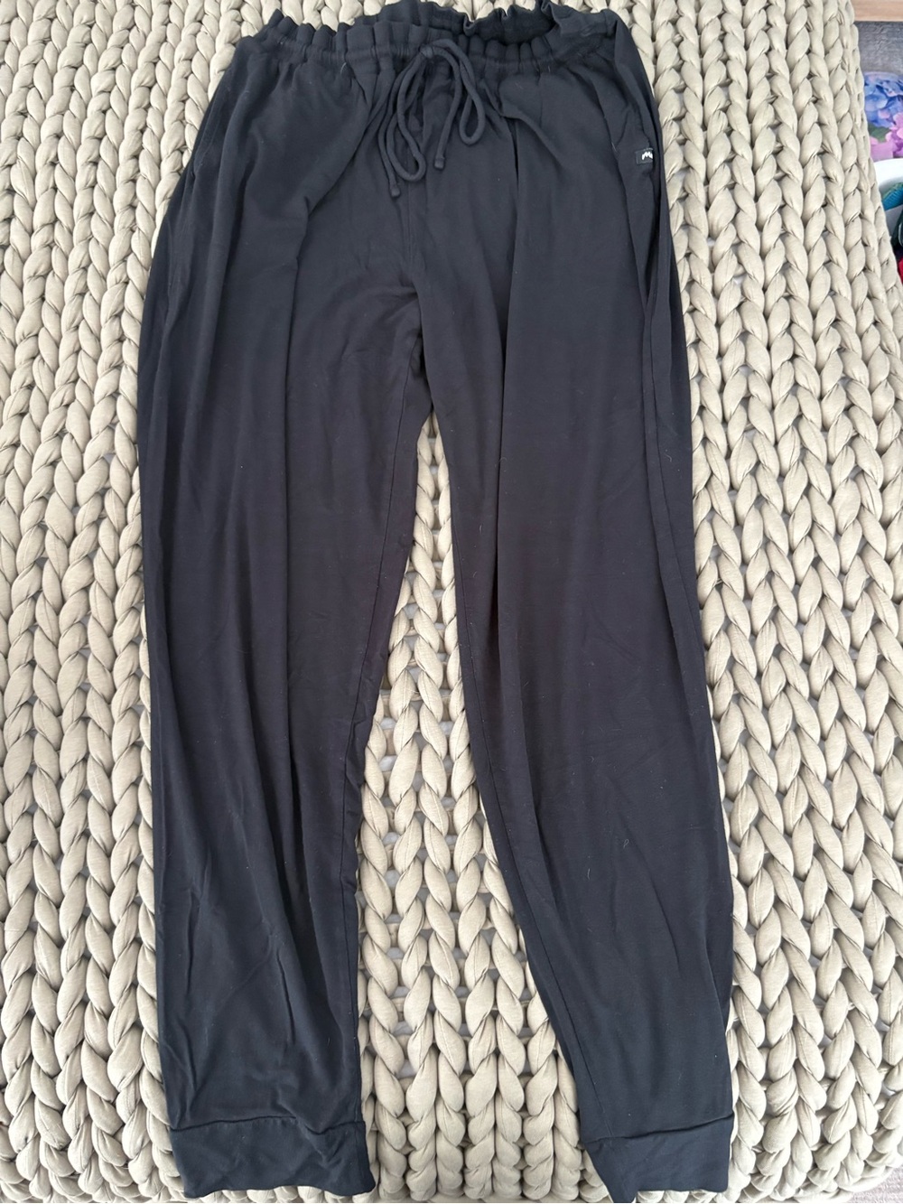MeUndies Black Lounge Pants Soft Modal Drawstring Pocket Joggers